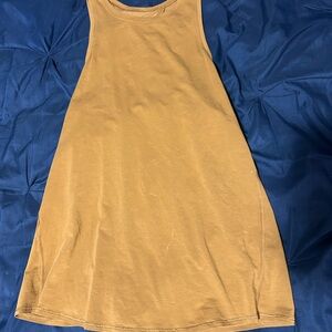 Brown lululemon open back tank top